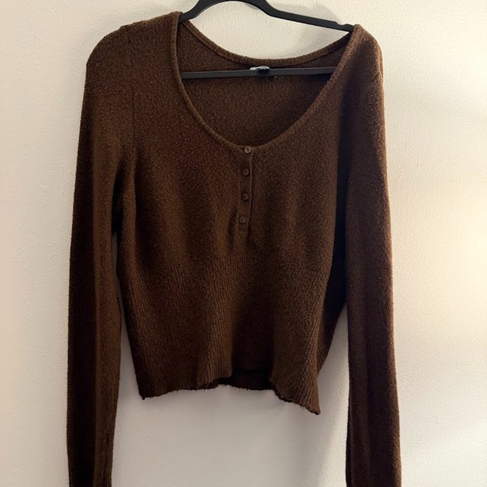 American Eagle Brown Long Sleeve